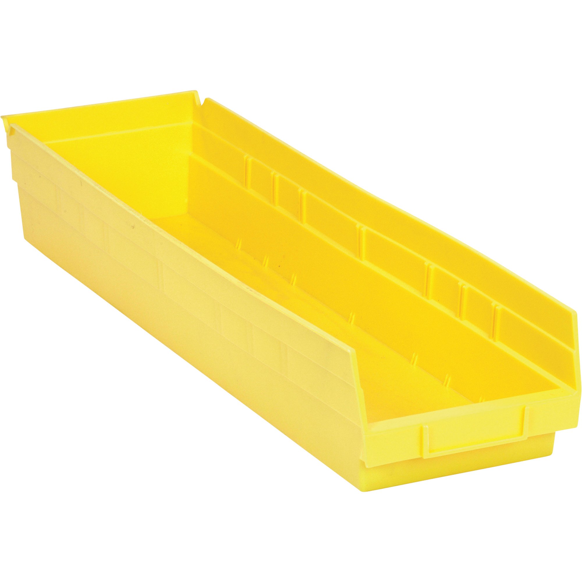 Quantum Storage Economy Shelf Bins — 23 5/8in. x 6 5/8in. x 4in. Size, Carton of 8